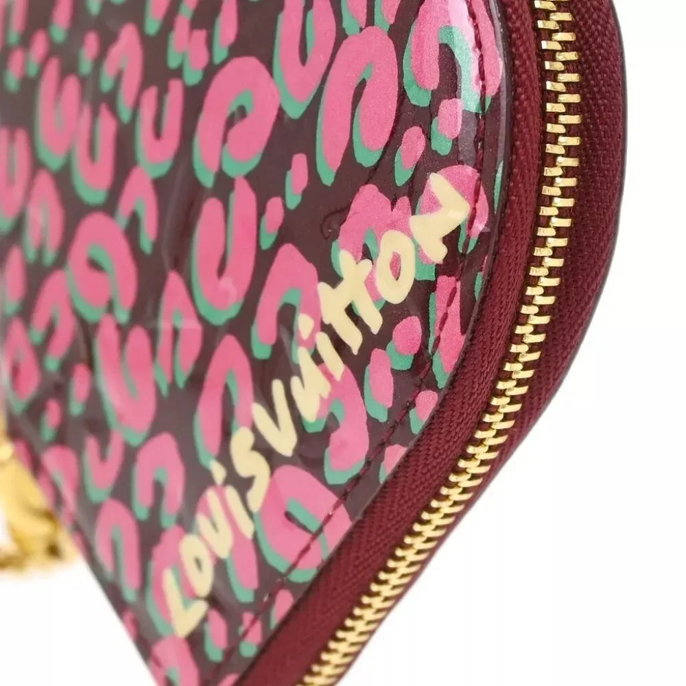 Louis Vuitton Vernis Leopard Pink Porte Monnaie Coeur Coin M91474 TS4160 115250